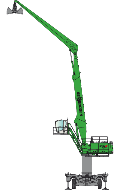 Umschlagbagger für Hafenumschlag SENNEBOGEN 870 E Hybrid Mobilpylon