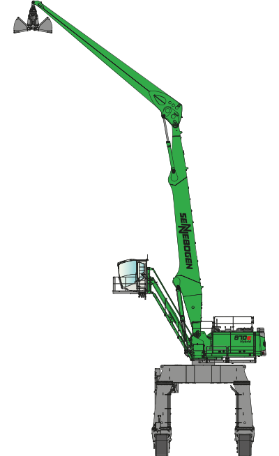 Umschlagbagger für Hafenumschlag SENNEBOGEN 870 E Hybrid Raupenportal