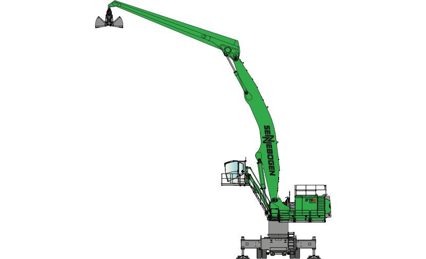 Umschlagbagger für den Hafen SENNEBOGEN 875 E Hybrid Mobil