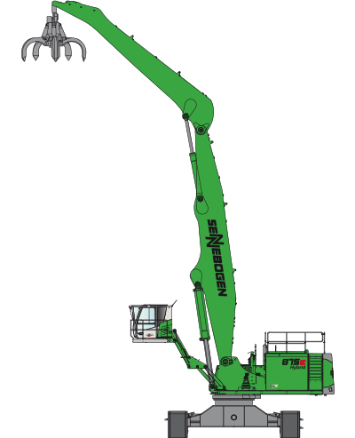 Umschlagbagger für den Hafen SENNEBOGEN 875 E Hybrid Raupe