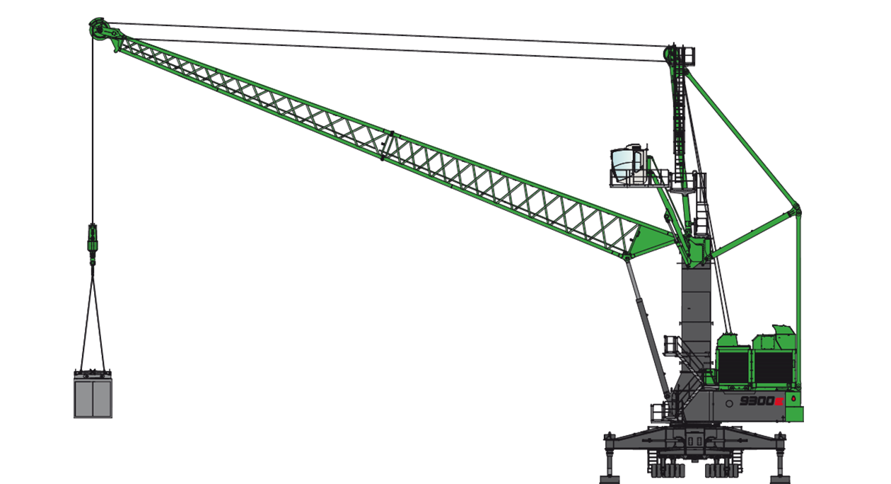 SENNEBOGEN 9300 E pictogram: port crane for loading / unloading ships and handling port items