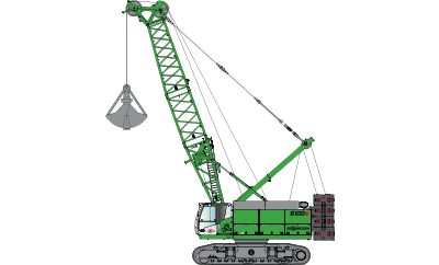 SENNEBOGEN 6100 E Crawler Duty cycle crane pictogram