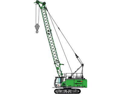 SENNEBOGEN Seilbagger 630 Raupe technische Zeichnung Symbol Icon Piktogramm