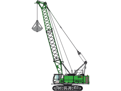 Piktogramm Seilbagger SENNEBOGEN 655 E Raupe