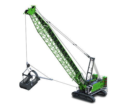 SENNEBOGEN Seilbagger Schürfkübelbagger Hydroseilbagger 6140 E mit Schleppschaufel für Kiesgewinnung
