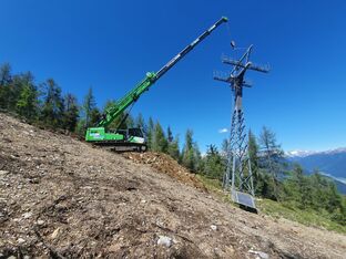 SENNEBOGEN Telekran Teleskopkran 643 Raupe Seilbahnbau Hochbau