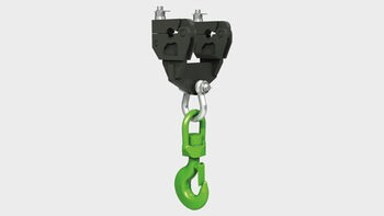 SENNEBOGEN loading hook for material handlers type LH WA free rotation, with quick change mounting bracket