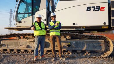 Site manager Nazario Sinigagliese and his assistant Luigi Alberto D'Andrea