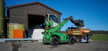 SENNEBOGEN 340 G, Telehandler, Salt loading, Loading snowplough