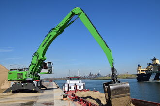 SENNEBOGEN 850 E handling excavator used in port in the Netherlands 