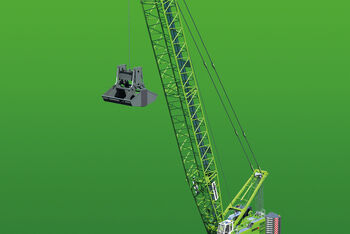 SENNEBOGEN 6300 E rope heavy duty cycle crane at Bauma 2016 