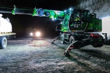 16 t-Telekran, SENNEBOGEN 613, Mobilkran im Bergbau