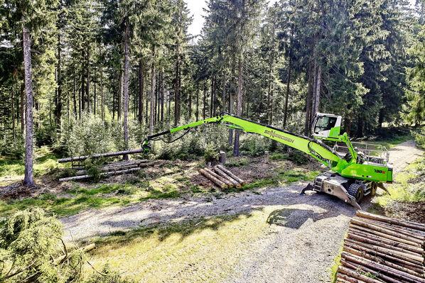 SENNEBOGEN 738 M bei der Baumfällung