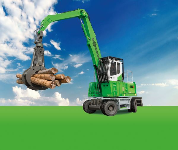 SENNEBOGEN 723 E-Serie Holzumschlag Umschlagbagger Umschlagmaschine Mobilumschlagmaschine Mobil Mobilunterwagen