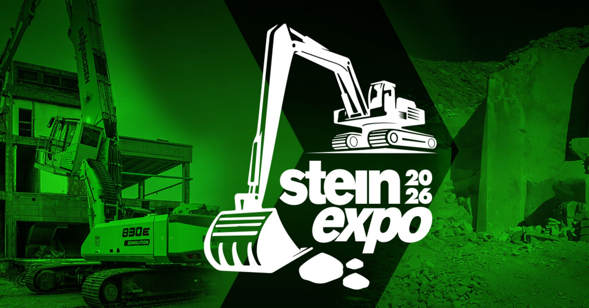 天然テンの剥製 Demolition Excavators at Steinexpo 2026 | SENNEBOGEN