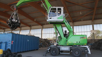 Abfallrecyling im Raum Soest: neue Umschlagmaschine sortiert und verlädt bei ESG