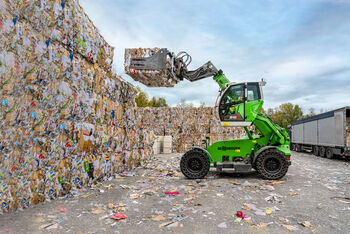 Teleskoplader Telehandler SENNEBOGEN 3.40 G mit Ballenklammer im Recycling Abfallwirtschaft