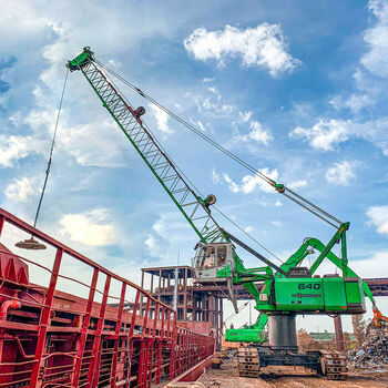 SENNEBOGEN Seilbagger 640 40 Tonnen Schrottverdichtung Hafen Hafenumschlag