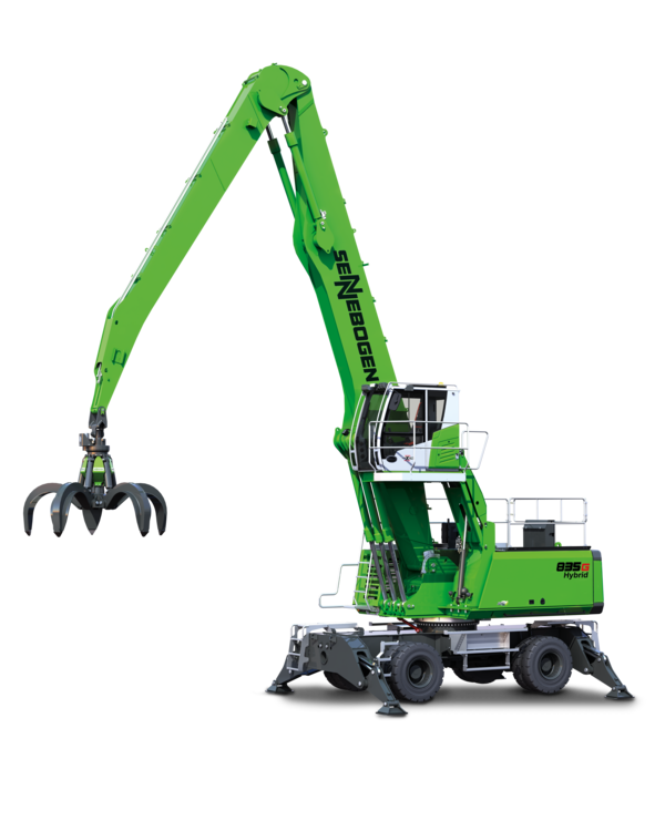 First G-series material handler, SENNEBOGEN 835 G with hybrid system