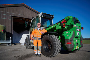 SENNEBOGEN 340 G, Telehandler, Salt loading, Loading snowplough