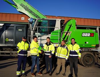 SENNEBOGEN 822 G als moderne Umschlagtechnik für den Betrieb der ESG an den Standorten Werl und Erwitte.