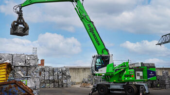 SENNEBOGEN 825 Electro Battery, BATTERY-POWERED MATERIAL HANDLER AT BAUMA 2022, zero emissionSENNEBOGEN 825 Electro Battery, BATTERY-POWERED MATERIAL HANDLER AT BAUMA 2022, zero emission