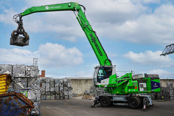 SENNEBOGEN 825 E ELECTRO BATTERY: Praxistauglicher Recyclingbagger mit Akkutechnik