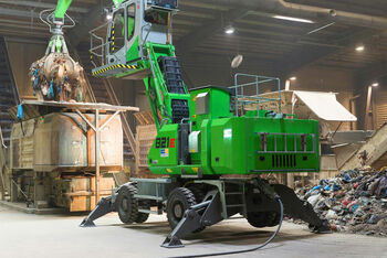 SENNEBOGEN electric material handler for material handling scrap handling recycling port handling