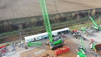 WORLD’S LARGEST DUTY CYCLE CRANE, SENNEBOGEN 6300, 300 t duty cycle crane