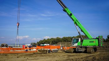 SENNEBOGEN 683_Raupentelekran_Pipelinebau_Hebearbeiten SENNEBOGEN 683_Raupentelekran_Pipelinebau_Hebearbeiten