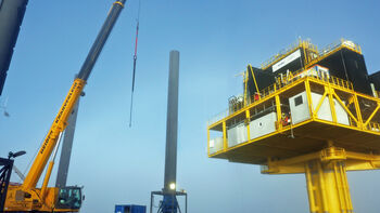 SENNEBOGEN 683 Telescopic Crawler Crane in Offshore Use