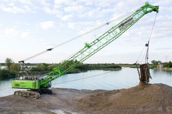 SENNEBOGEN duty cycle crane / dragline 670 E Dragline bucket Gravel extraction