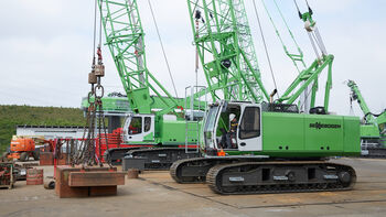 Lasttest der Seilbagger auf dem SENNEBOGEN Werksgelände: Innovation made in Straubing.