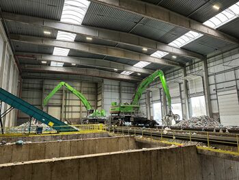 Waste recycling at the Val'Up sorting center in Belgium