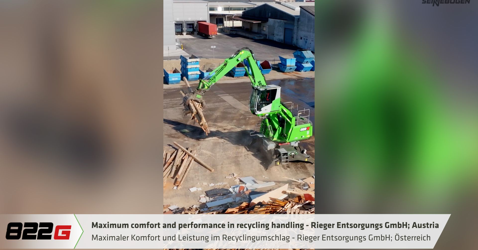 Max. comfort and performance for recycling tasks | SENNEBOGEN 822 G