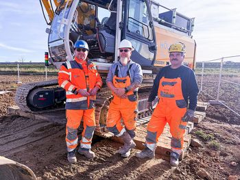 624 E Seilbagger für den Brunnenbau bei Hölscher