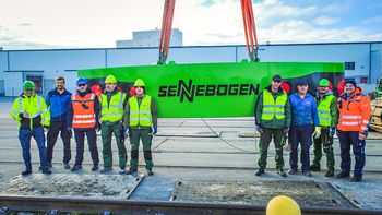 Verladung SENNEBOGEN 895 Konstanza Hafen Straubing