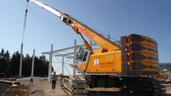SENNEBOGEN 6113 Telescopic Crane lifting works Max Bögl