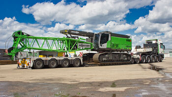 SENNEBOGEN Seilbagger / Schürfkübelbagger / Hydroseilbagger 6100 E Heckansicht Transportmaße