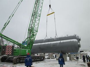 Baustellenkran SENNEBOGEN 5500 Industriebau Kraftwerksbau