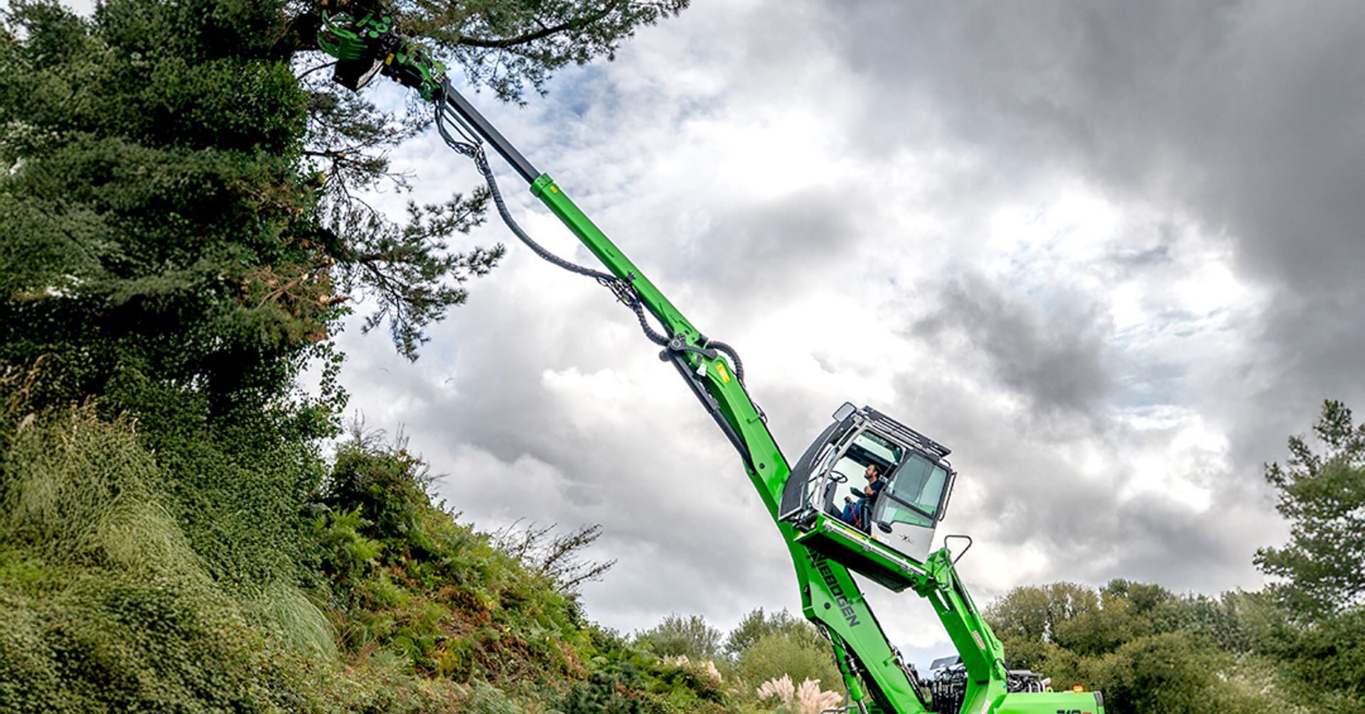 Which excavator is suitable for traffic safety work?