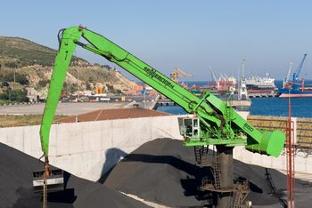 SENNEBOGEN 880 EQ Raupe Raupenunterwagen Hafenumschlag Umschlagmaschine Umschlagbagger Balanceumschlagmaschine Balanceumschlagbagger