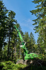 SENNEBOGEN tree handler 718 E embankment care energy wood harvesting landscape care tree care