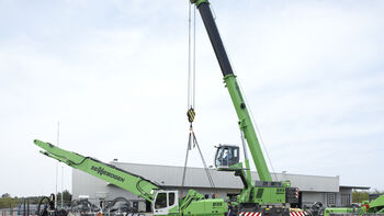 SENNEBOGEN 683 Mobile Telescopic crane Telecrane Construction site crane Lifting work Industry