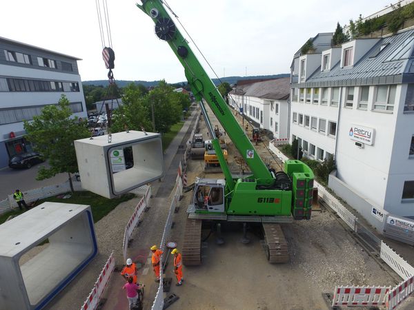 SENNEBOGEN 6113 im Spezialtiefbau Gollwitzer Neumarkt