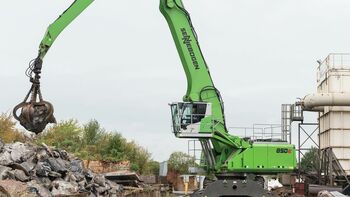 SENNEBOGEN Umschlagmaschine Umschlagbagger 850 E für Schrottumschlag und Hafenumschlag