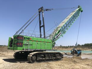 Seilbagger / Schürfkübelbagger SENNEBOGEN 6140 E HD Raupe Kiesgewinnung mit Schleppschaufel / Gewinnungsindustrie