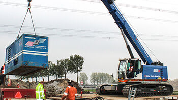 Long-term partnership: With the 653 E Volker Stevin Materieel B.V. opts again for a SENNEBOGEN crane