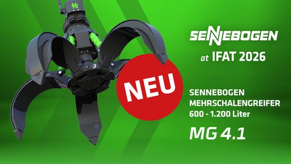 IFAT 2026 - SENNEBOGEN Mehrschalengreifer