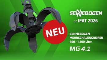 IFAT 2026 - SENNEBOGEN Mehrschalengreifer